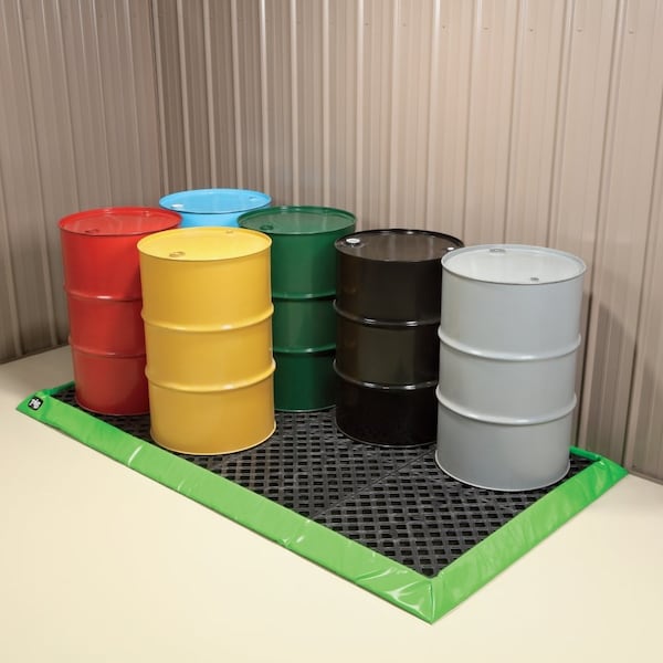 Pig PIG 8-Drum Foam Wall Spill Berm 106" L x 56" W x 4" H - PAK855