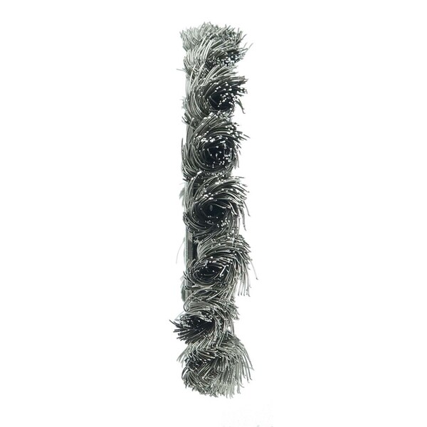 Weiler 3" Standard Twist Knot Wire Wheel, .0118" Fill, 1/2"-3/8" Arbor Hole - 8254