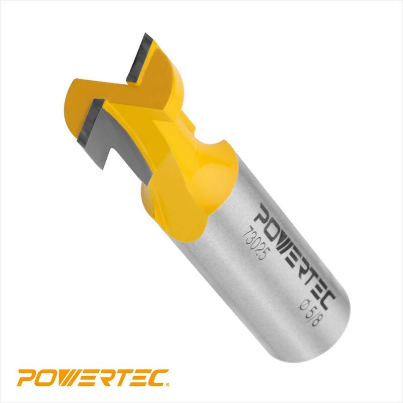 Broca de enrutador con punta de carburo en T de 5/8 pulgadas de diámetro x 3/16 pulgadas de altura x 1/2 pulgadas de vástago - 73025.