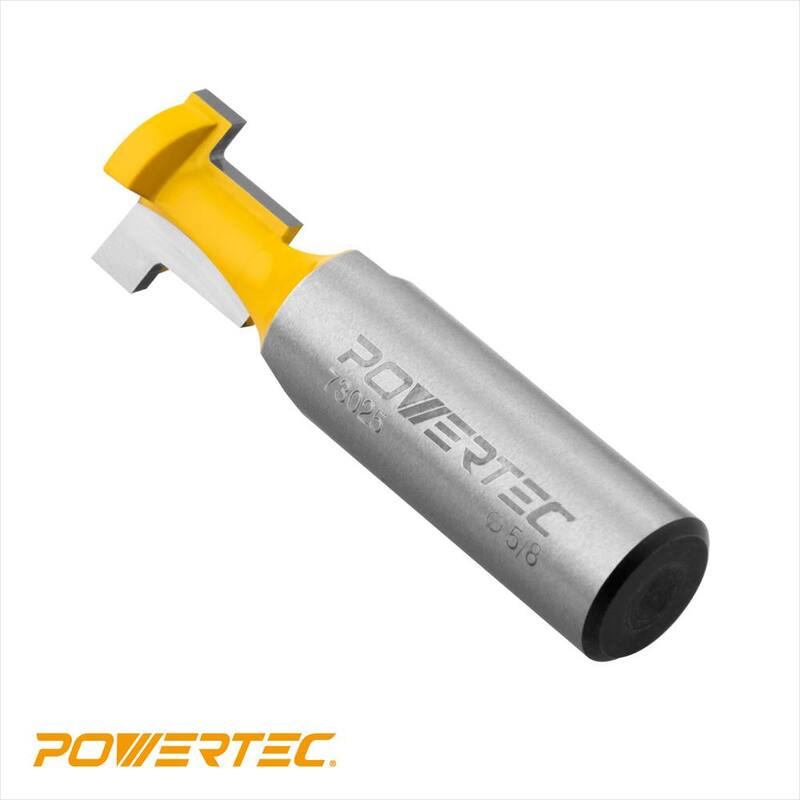 Broca de enrutador con punta de carburo en T de 5/8 pulgadas de diámetro x 3/16 pulgadas de altura x 1/2 pulgadas de vástago - 73025.
