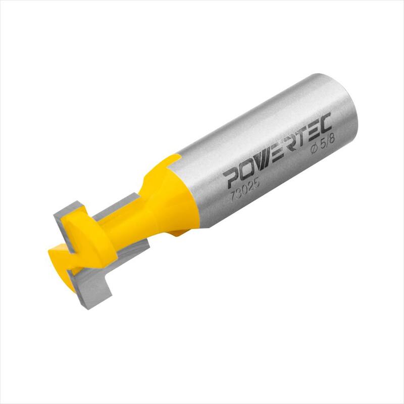 Broca de enrutador con punta de carburo en T de 5/8 pulgadas de diámetro x 3/16 pulgadas de altura x 1/2 pulgadas de vástago - 73025.