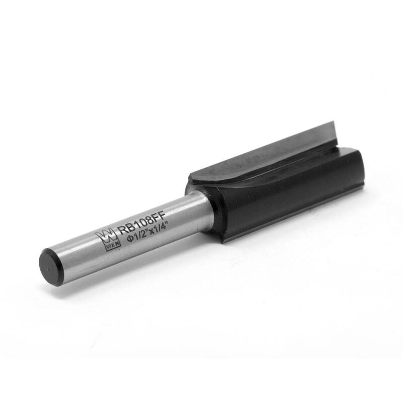 Broca de enrutador de carburo con 2 cortes rectos de 1/2 pulgada con vástago de 1/4 y longitud de corte de 1-1/4 pulgadas - RB108FF