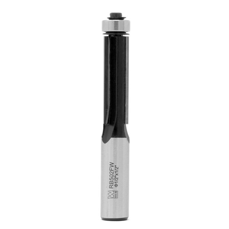 Fresa de corte al ras de carburo de tungsteno de 3 alas de 1/2 pulg. para router con vástago de 1/2 pulg. - RB502FW