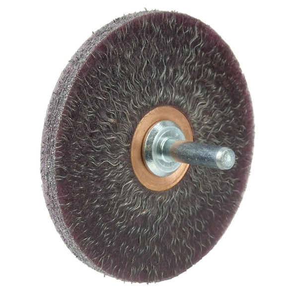 Weiler 3" Polyflex Encapsulated Wire Wheel, .0118" Steel Fill, 1/4" Stem - 35315