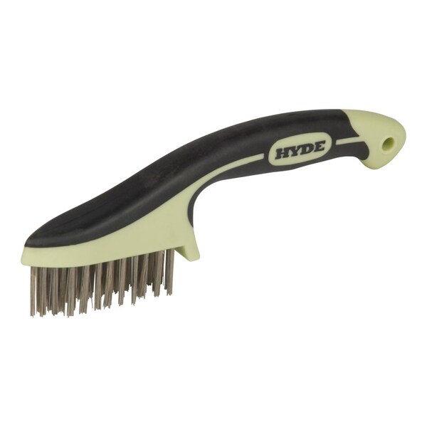 Hyde Hyde MAXXGRIP PRO 0.75 in. W X 8.75 in. L Stainless Steel Wire Brush - 46833