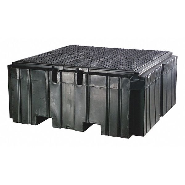 Pig Spill Pallet, 360 gal Spill Capacity, 1 Drums, 8,000 lb Load Capacity - PAK735-BK-WD