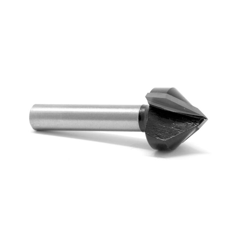 Broca de enrutador con punta de carburo en forma de V de 5/8 pulg. con vástago de 1/4 pulg. - RB303VG