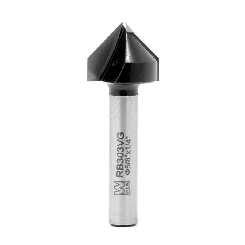 Broca de enrutador con punta de carburo en forma de V de 5/8 pulg. con vástago de 1/4 pulg. - RB303VG