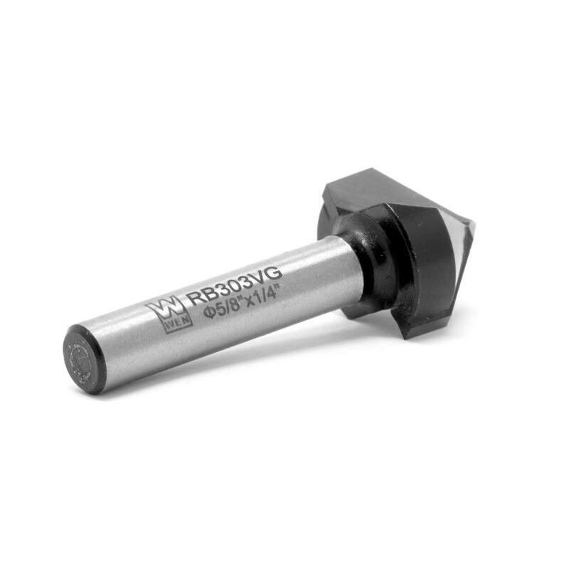 Broca de enrutador con punta de carburo en forma de V de 5/8 pulg. con vástago de 1/4 pulg. - RB303VG
