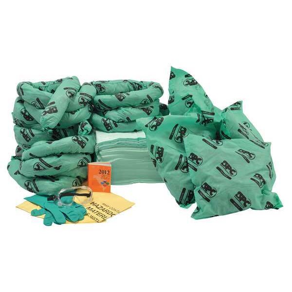 Brady Spill Kit Refill, 32 gal Volume Absorbed per Kit, Bag, Green - SC-CART-HF