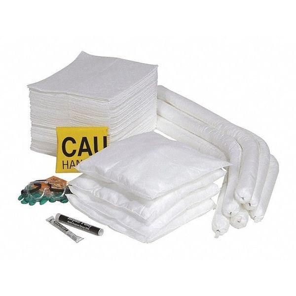 Spilltech Spill Kit Refill, 43 gal Volume Absorbed per Kit, 50 gal Capacity, Box, Yellow, 162 - RSPKO-50