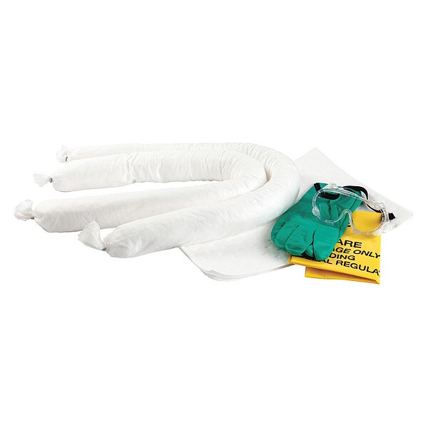 Condor Spill Kit, 3 gal Volume Absorbed per Kit, 3 gal Capacity, Bag, Yellow, 16 - 436M97