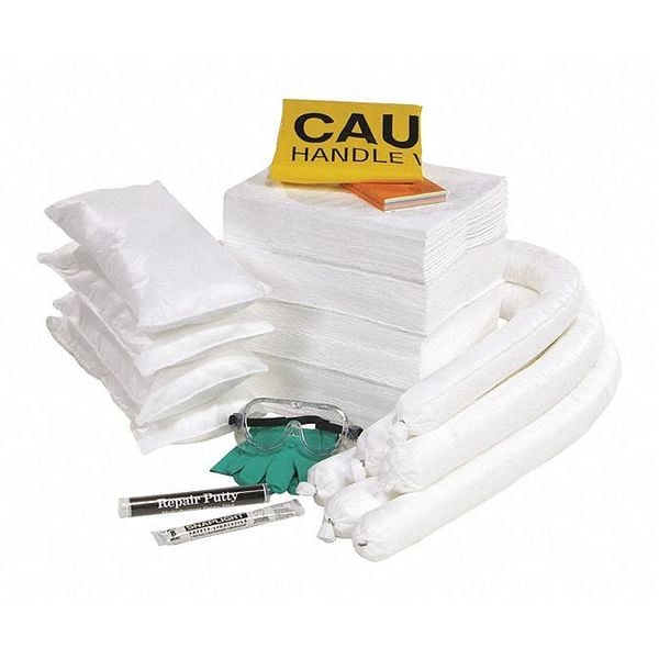 Spilltech Spill Kit Refill, 28 gal Volume Absorbed per Kit, Not Applicable Capacity, Box, Yellow, 28 - RSPKO-KAD