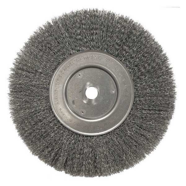 Weiler 10" Narrow Face Crimped Wire Wheel .014" SS Fill 3/4" Arbor Hole - 01898