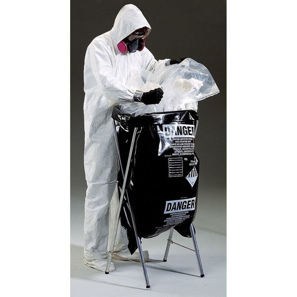 Zoro Select Asbestos Disposal Bag, Clear, 35 Gal, PK75 - 3UAD9