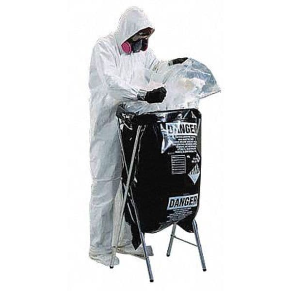 Zoro Select Asbestos Disposal Bag, Clear, 35 Gal, PK75 - 3UAD9