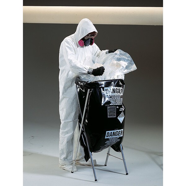 Zoro Select Asbestos Disposal Bag, Clear, 35 Gal, PK75 - 3UAD9