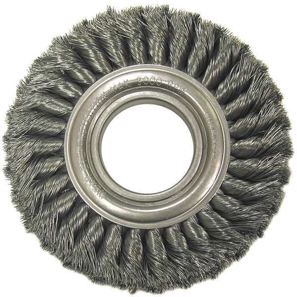 Weiler 8" Standard Twist Knot Wire Wheel .023" Steel Fill 2" Arbor Hole - 09440