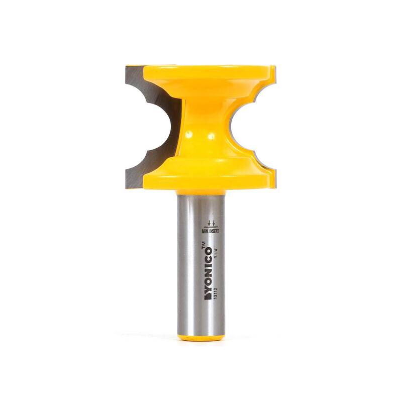 Broca de enrutador con punta de carburo de vástago de 1-1/4 pulg. largo x 1/2 pulg. doble filete de madera para muebles y molduras - 13112