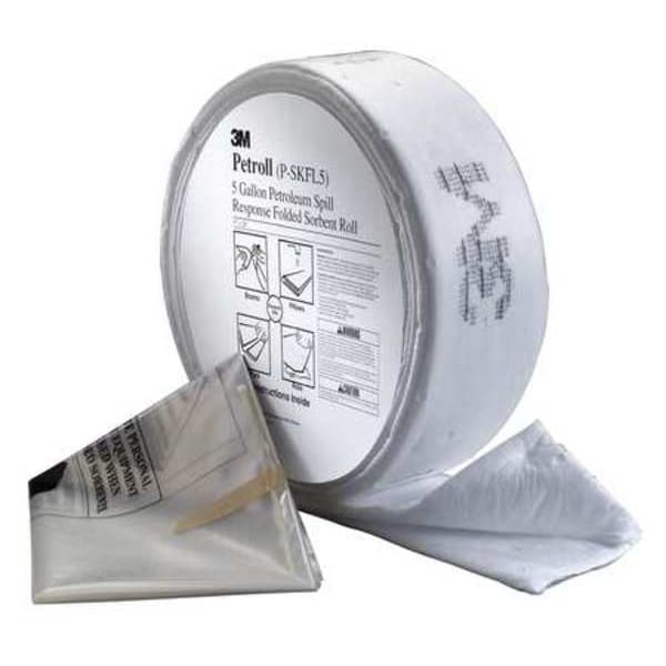 3M Spill Kit, 5 gal Volume Absorbed per Kit, Shrinkwrapped, White, 3 - P-SKFL5
