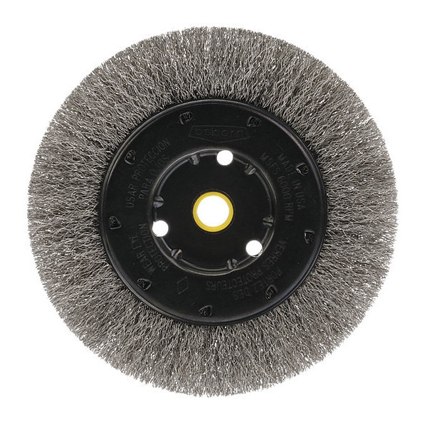 Osborn Crimped Wire Narrow Face Wheel Brush, 4" - 0002100800