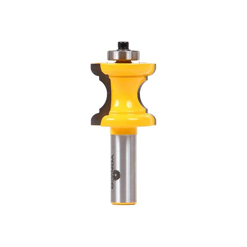 Ribete y moldura para muebles de perfil redondeado y cove de Yonico 1-3/16 pulg. de largo x 1/2 pulg. de vástago Broca para router con punta de carburo - 13101