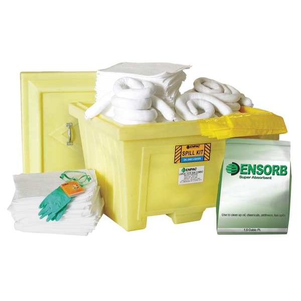 Enpac Spill Kit, 95 gal Capacity, Chest, Yellow, 232 - 1349-YE