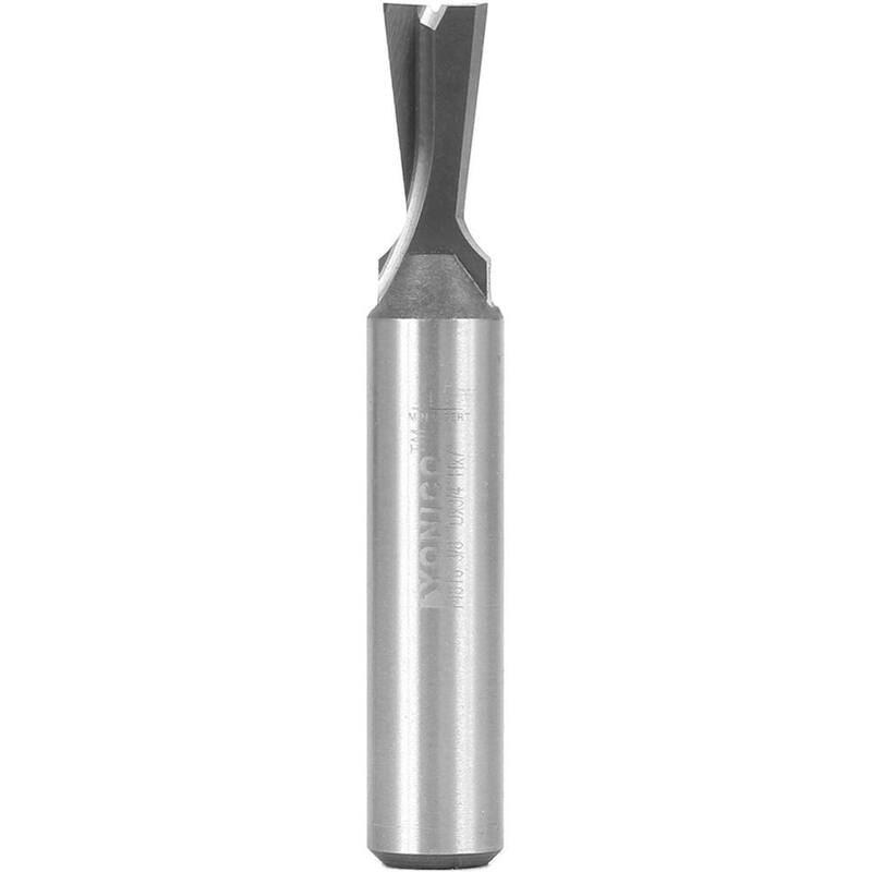 Broca de router de carburo sólido Yonico Dovetail de 7 grados con vástago de 1/2 pulgada - 14816