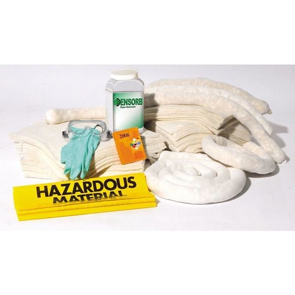 Enpac Spill Kit, 10 gal Volume Absorbed per Kit, 10 gal Capacity, Bag, Yellow, 32 - 1312-YE