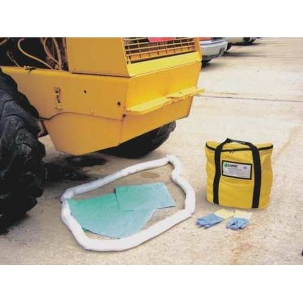 Enpac Spill Kit, 10 gal Volume Absorbed per Kit, 10 gal Capacity, Bag, Yellow, 32 - 1312-YE