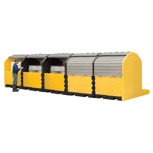 Ultratech Spill Pallet, 375 gal Spill Capacity, 0 Drums, 9,000 lb Load Capacity, Polyethylene - 1168