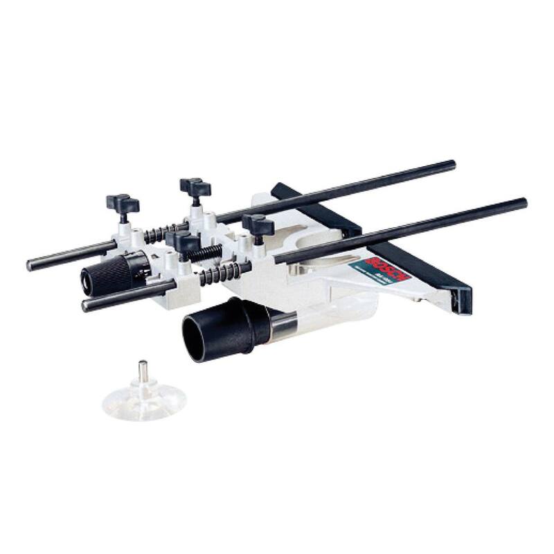 Guía de borde de lujo para router de Bosch con accesorio de extracción de polvo y adaptador de manguera de vacío - RA1054