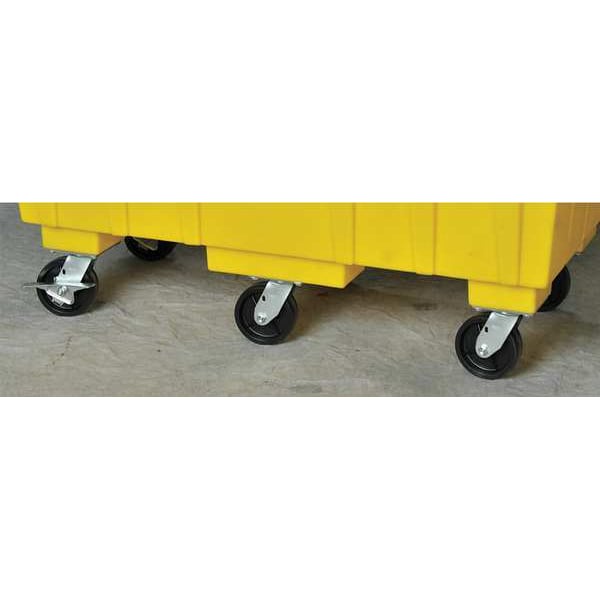 Eagle Mfg Cabinet Caster Wheels, 275 lb, Steel and Rubber - 1624C