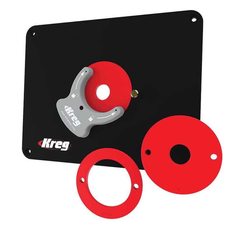 Placa de inserción de mesa de enrutador de precisión Kreg con anillos Level-Loc (No predrillado) - PRS4038