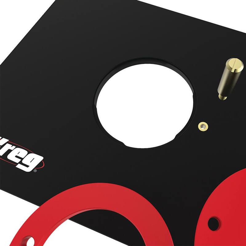 Placa de inserción de mesa de enrutador de precisión Kreg con anillos Level-Loc (No predrillado) - PRS4038