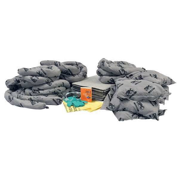 Brady Spill Kit Refill, 36 gal Volume Absorbed per Kit, 30 gal Capacity, Refill, Gray - SKA30-R