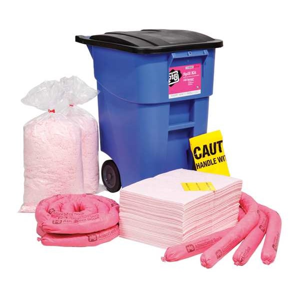 Pig Spill Kit, 34 gal Volume Absorbed per Kit, Not Applicable Capacity, Can, Blue, 91 - KIT359
