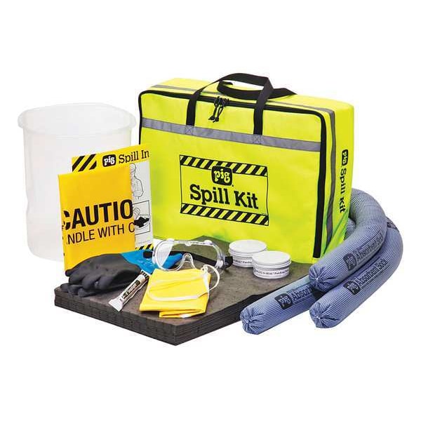 Pig Truck Spill Kit, 7 gal Volume Absorbed per Kit, Bag, Yellow, 57 - KIT622
