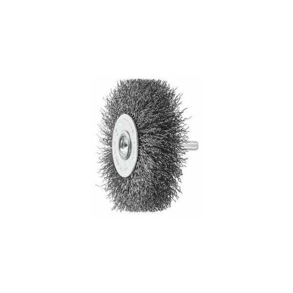 Holex Wheel Brush with Shank, 0.30 mm Steel Wire, 70 mm - 574050 70X16