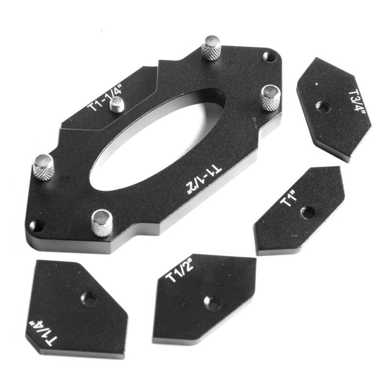 Set de plantilla y guía de chaflán de esquina de 6 piezas para routers - RA002T