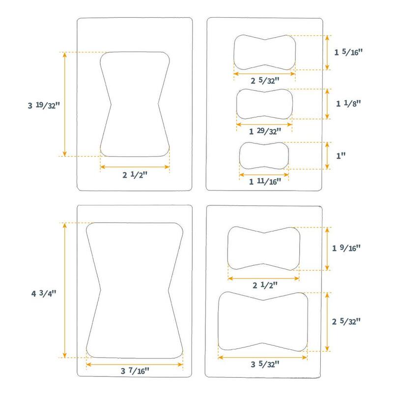 Plantilla de Router Butterfly Bowtie de Acrílico Transparente de 1/4 de Pulgada de Grosor para Carpintería, Cortes Precisos (Paquete de 8) - 71105-P2N