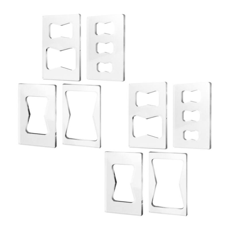 Plantilla de Router Butterfly Bowtie de Acrílico Transparente de 1/4 de Pulgada de Grosor para Carpintería, Cortes Precisos (Paquete de 8) - 71105-P2N