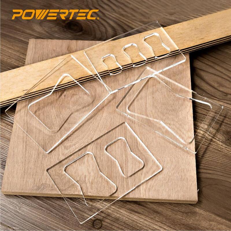 Plantilla de Router Butterfly Bowtie de Acrílico Transparente de 1/4 de Pulgada de Grosor para Carpintería, Cortes Precisos (Paquete de 8) - 71105-P2N