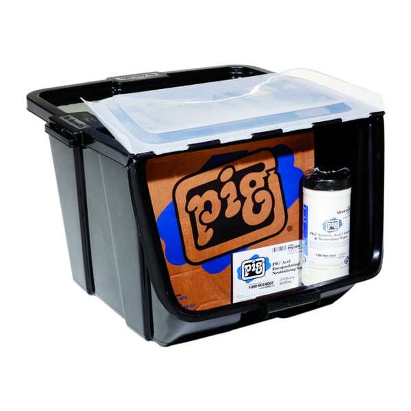 Pig Spill Kit, 5 gal Volume Absorbed per Kit, Not Applicable Capacity, Box, Black, 20 - KIT322