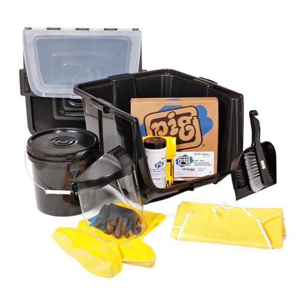 Pig Spill Kit, 5 gal Volume Absorbed per Kit, Not Applicable Capacity, Box, Black, 20 - KIT322