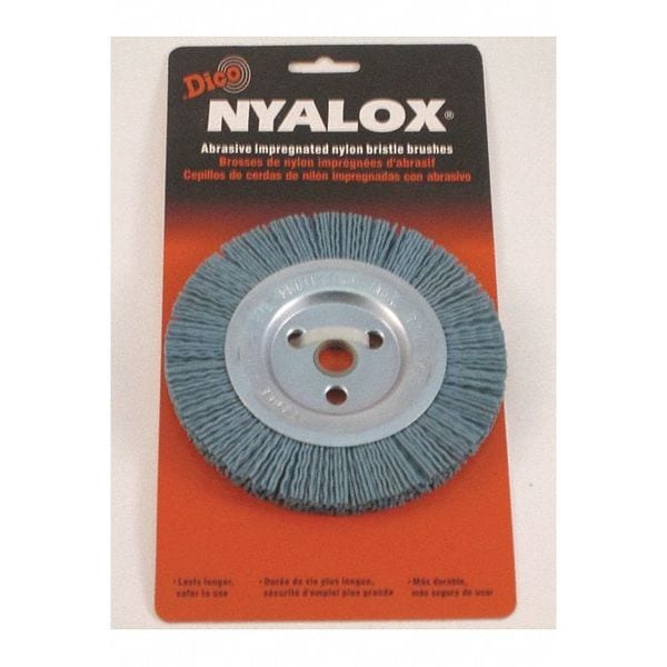 Nyalox By Dico Nyalox Wheel Brush, 240 Grit, Blue, 6" - 7200063