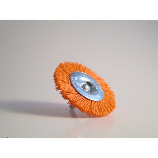 Dico Dico Nyalox 4 in. Medium Crimped Mandrel Mounted Wheel Brush Nylon 2500 rpm 1 pc - 541-778-4