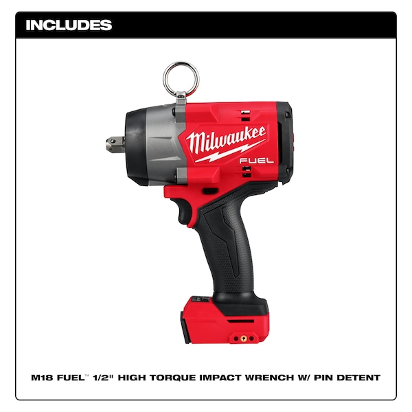 Milwaukee Tool M18 FUEL 1/2 in High Torque Impact Wrench with Pin Detent Tool Only - 2966-20