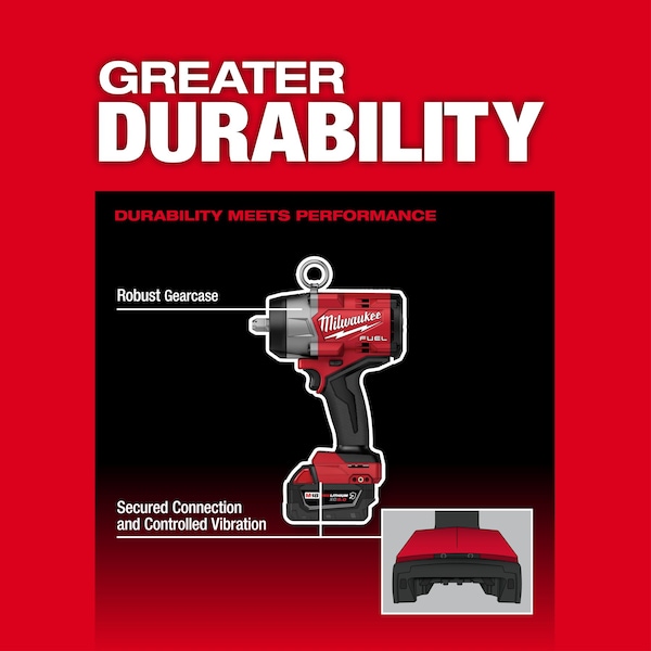 Milwaukee Tool M18 FUEL 1/2 in High Torque Impact Wrench with Pin Detent Tool Only - 2966-20
