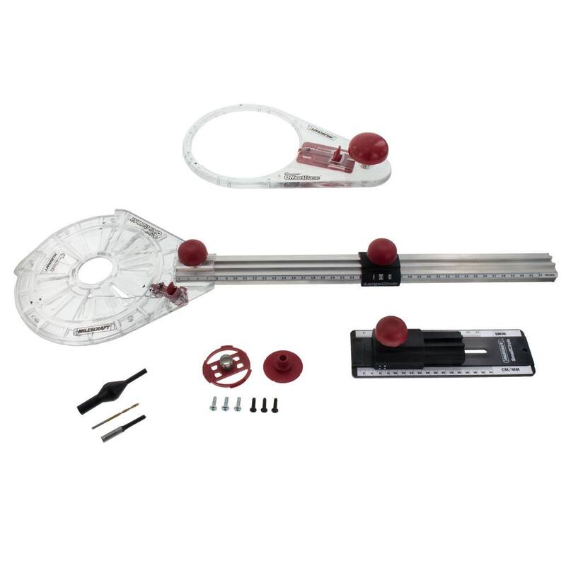 Milescraft CircleGuideKit Router Jig para enrutamiento de círculos pequeños y grandes - 1219